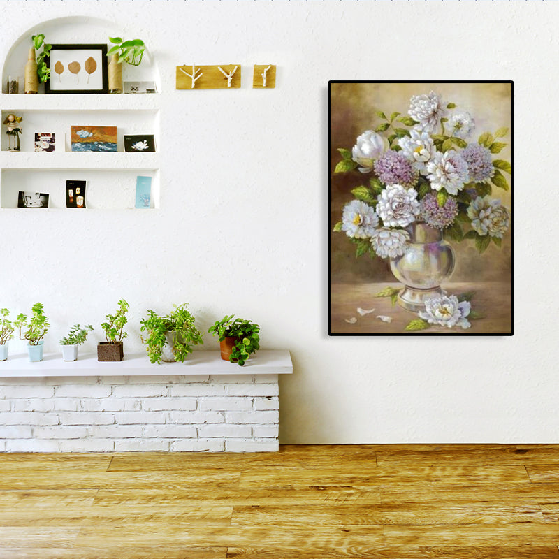 Brehn | Impressionismus Blumen- und Vasen-Leinwand Pastellfarbe Badezimmer Kunstdruck, mehrere Größen