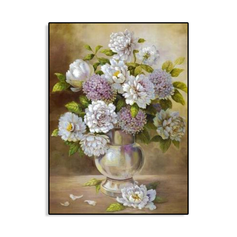 Brehn | Impressionismus Blumen- und Vasen-Leinwand Pastellfarbe Badezimmer Kunstdruck, mehrere Größen