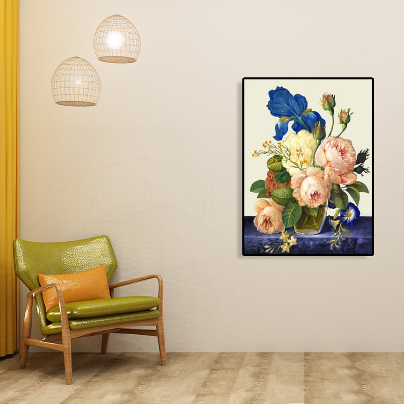 Brehn | Impressionismus Blumen- und Vasen-Leinwand Pastellfarbe Badezimmer Kunstdruck, mehrere Größen