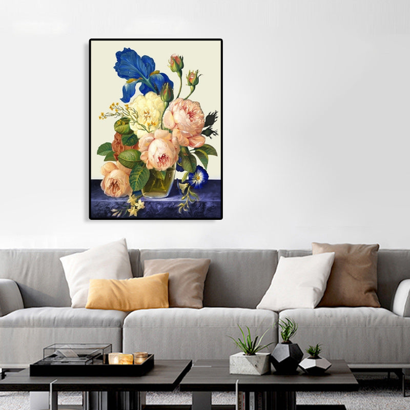 Brehn | Impressionismus Blumen- und Vasen-Leinwand Pastellfarbe Badezimmer Kunstdruck, mehrere Größen