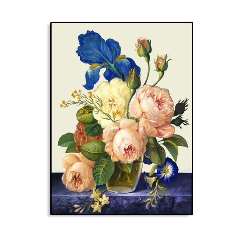 Brehn | Impressionismus Blumen- und Vasen-Leinwand Pastellfarbe Badezimmer Kunstdruck, mehrere Größen