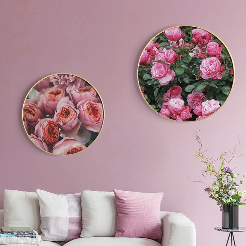 Brehn | Französische Landblumenblüte Leinwand Pastellfarbe Texturiertes Gemälde für das Wohnzimmer