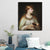 Brehn | Renaissance Reading Girl Kunstdruck Leinwand Texturiert Gelbe Wanddekoration für Badezimmer