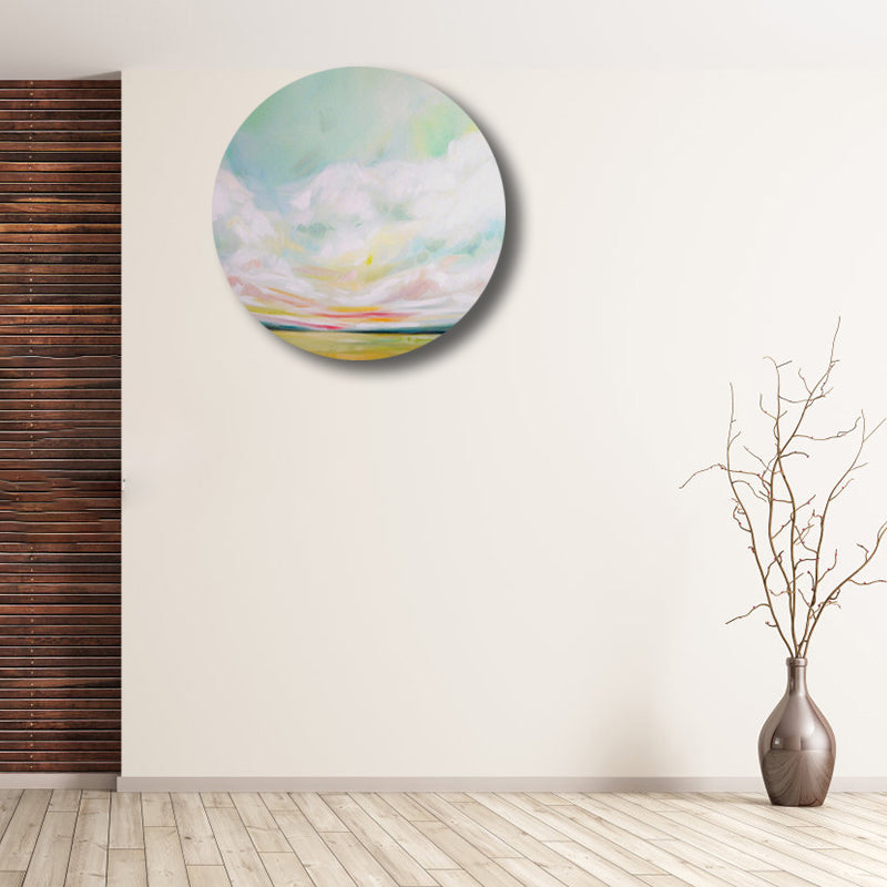 Brehn | Zeitgenössische Kunst handgemalte Leinwand Pastellfarbe Prärie-Landschaft Gemälde, mehrere Größenoptionen