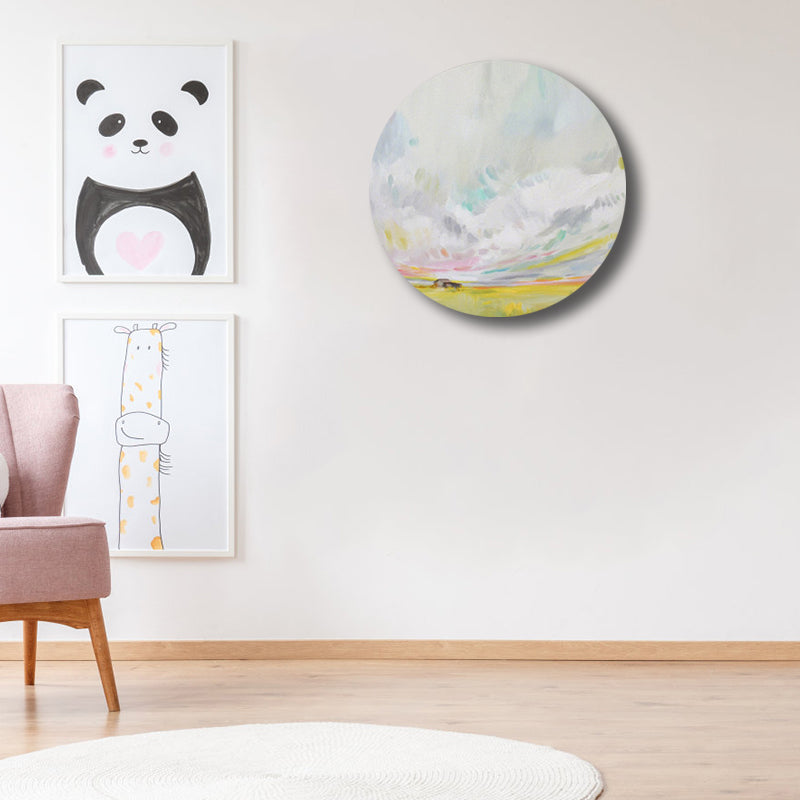 Brehn | Zeitgenössische Kunst handgemalte Leinwand Pastellfarbe Prärie-Landschaft Gemälde, mehrere Größenoptionen