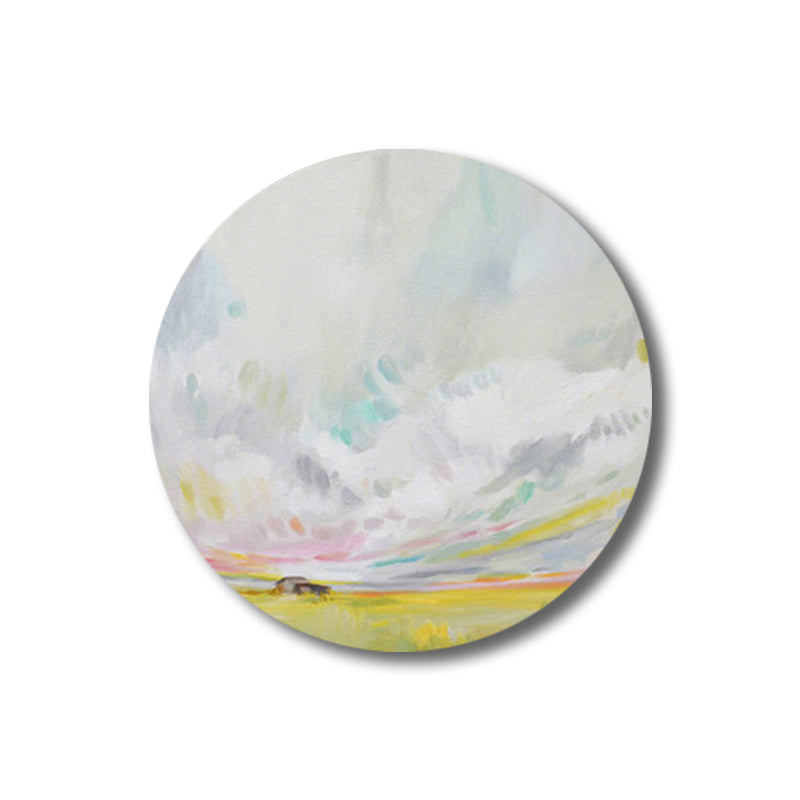 Brehn | Zeitgenössische Kunst handgemalte Leinwand Pastellfarbe Prärie-Landschaft Gemälde, mehrere Größenoptionen