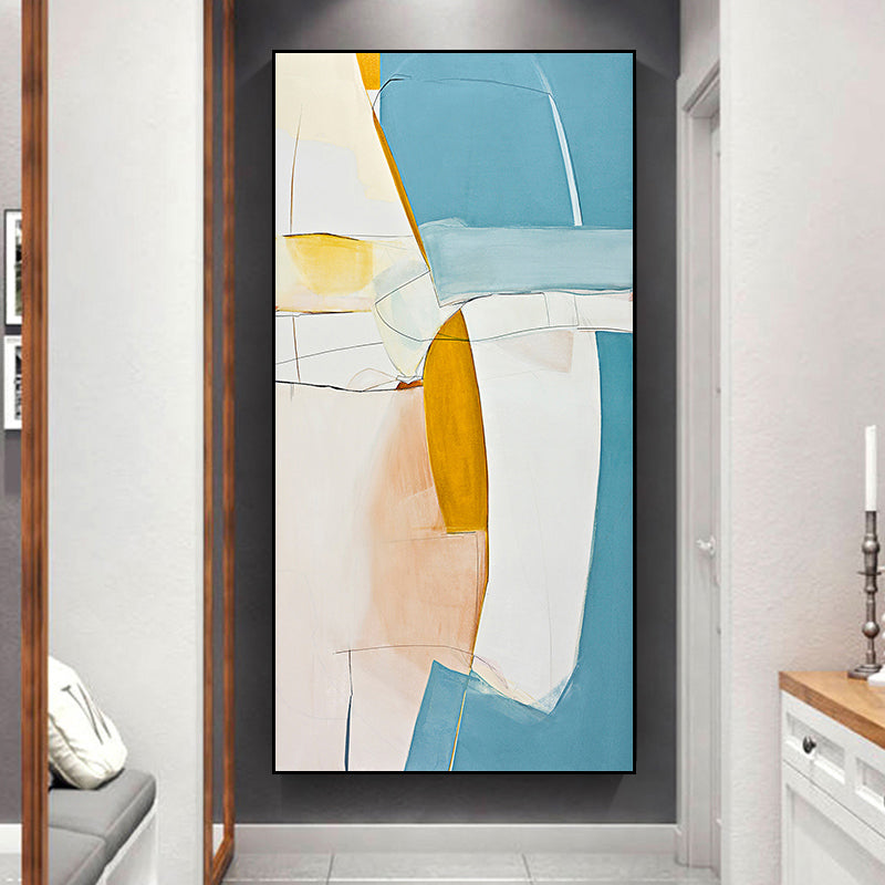Brehn | Mid-Century Modern Wandkunstdruck Helle Farbige Abstrakte Malerei, Mehrere Größen Optionen