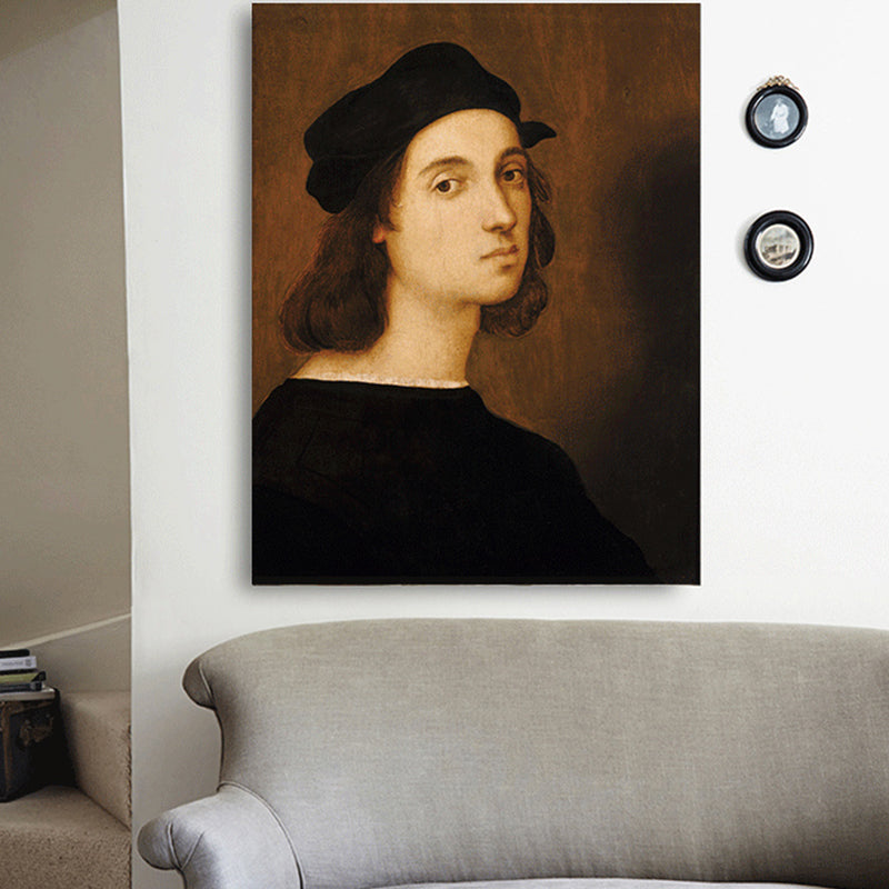 Brehn | Renaissance-Stil Figur Leinwand Jungs Schlafzimmer Wandkunst Dekor in Braun, Mehrere Größen