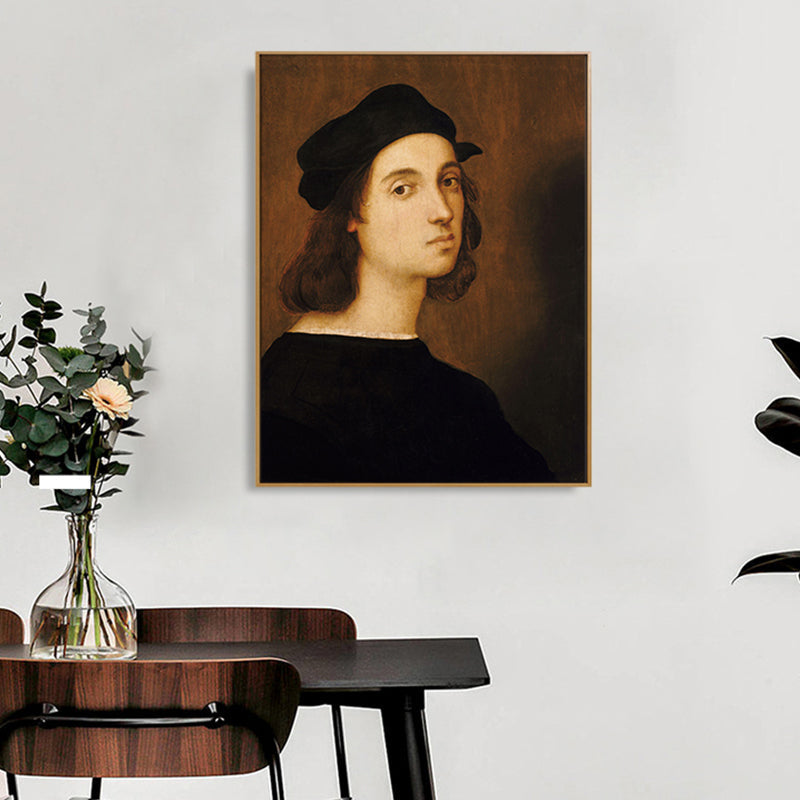Brehn | Renaissance-Stil Figur Leinwand Jungs Schlafzimmer Wandkunst Dekor in Braun, Mehrere Größen