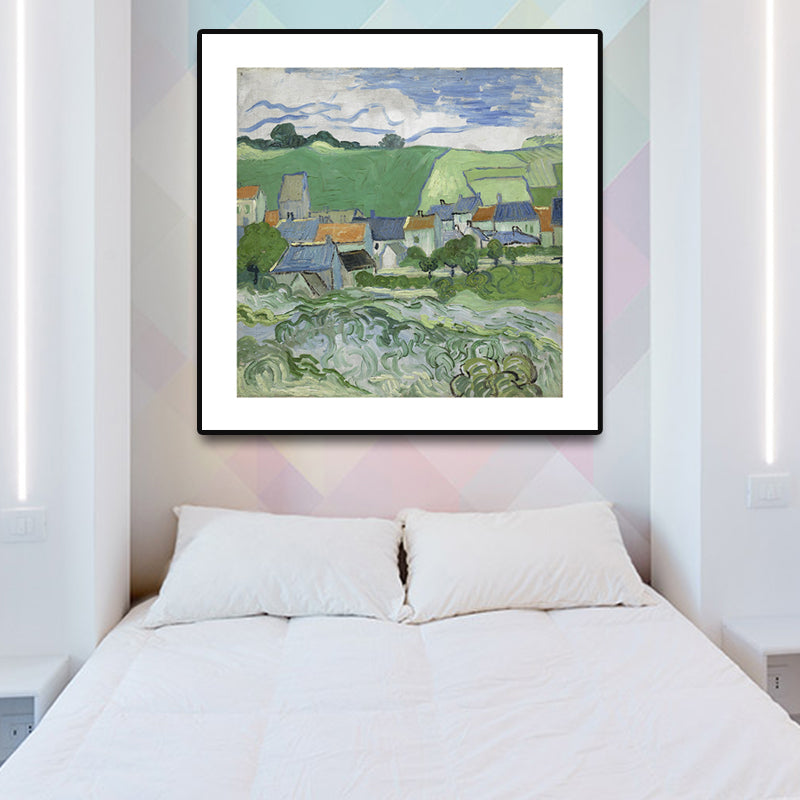Brehn | Weiche Farb Impressionismus Leinwand Kunst Farmfeld Aussicht Wanddekoration für die Küche, mehrere Größen