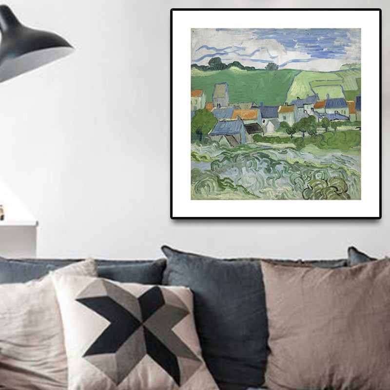Brehn | Weiche Farb Impressionismus Leinwand Kunst Farmfeld Aussicht Wanddekoration für die Küche, mehrere Größen