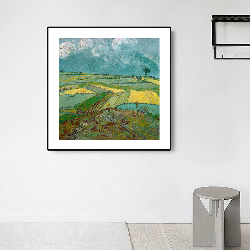 Brehn | Weiche Farb Impressionismus Leinwand Kunst Farmfeld Aussicht Wanddekoration für die Küche, mehrere Größen