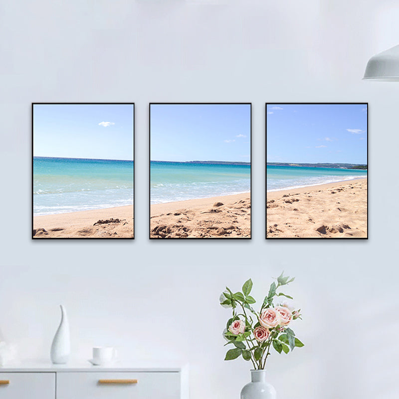Brehn | Blaue Meer Strand Landschaft Leinwand Mehrteilig Tropische Haus Innen Wand Kunst Druck