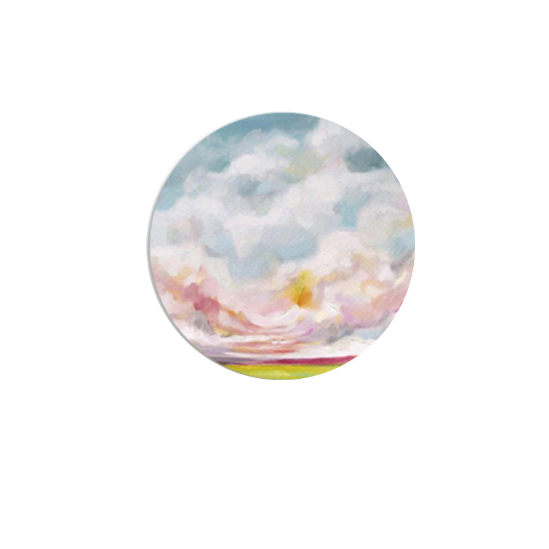 Brehn | Pastellfarbige Wolkenlandschaft gemalte Texturierte moderne Kunst Esszimmer Leinwanddruck