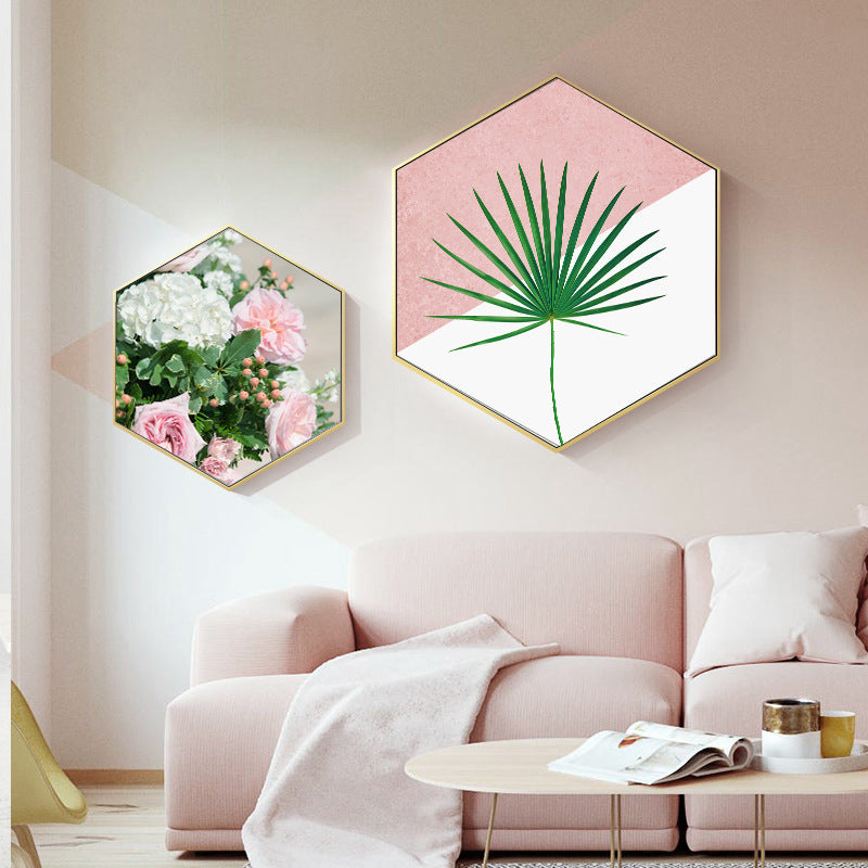 Brehn | Fotografie Botanische Leinwand Wandkunst Sanfte Farben Nordischer Stil Malerei für Wohnzimmer
