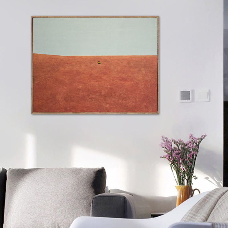 Brehn | Pastellfarbige Landschaftswandkunst Texturiertes Nordic Wohnzimmer Leinwanddruck, Mehrere Größen