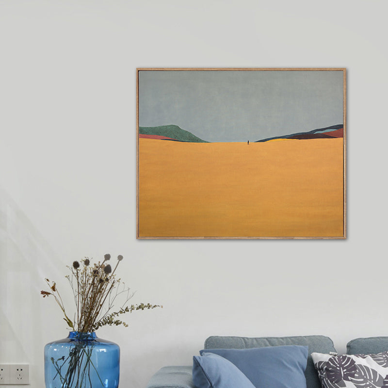 Brehn | Pastellfarbige Landschaftswandkunst Texturiertes Nordic Wohnzimmer Leinwanddruck, Mehrere Größen