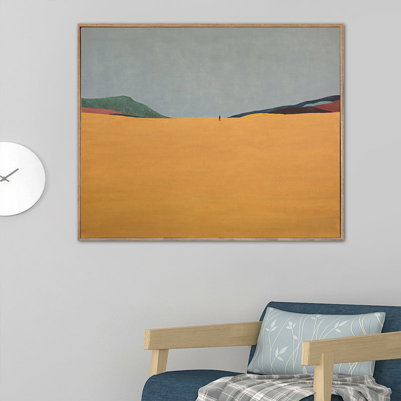Brehn | Pastellfarbige Landschaftswandkunst Texturiertes Nordic Wohnzimmer Leinwanddruck, Mehrere Größen