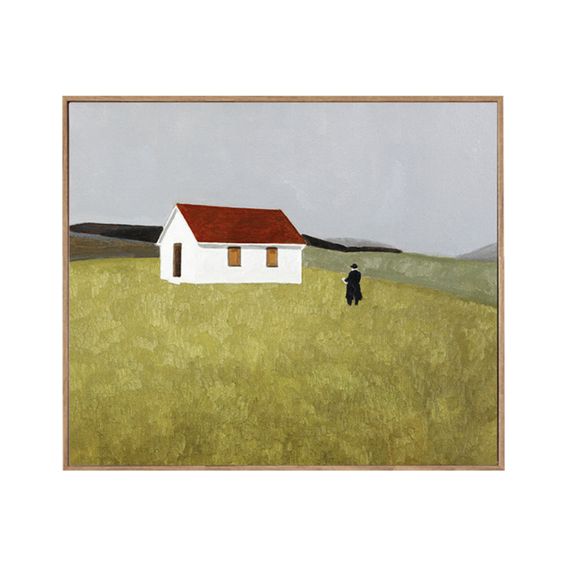 Brehn | Pastellfarbige Landschaftswandkunst Texturiertes Nordic Wohnzimmer Leinwanddruck, Mehrere Größen