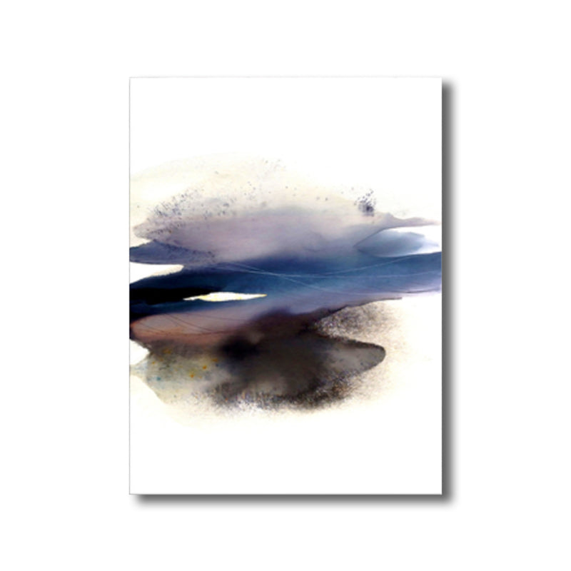 Brehn | Weiche Farbige Abstrakte Leinwanddruck Aquarell Zeitgenössische Kunst Texturiertes Gemälde für Schlafzimmer