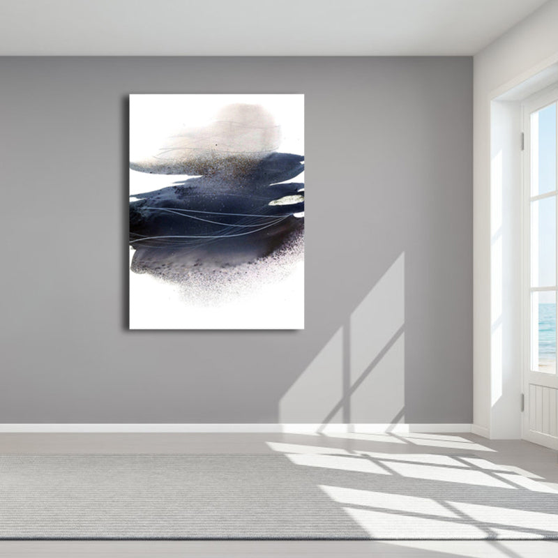 Brehn | Weiche Farbige Abstrakte Leinwanddruck Aquarell Zeitgenössische Kunst Texturiertes Gemälde für Schlafzimmer