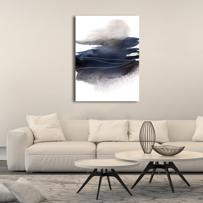 Brehn | Weiche Farbige Abstrakte Leinwanddruck Aquarell Zeitgenössische Kunst Texturiertes Gemälde für Schlafzimmer