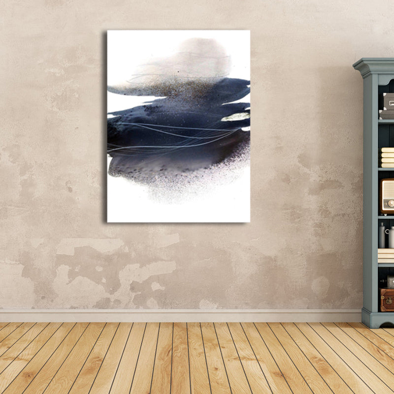 Brehn | Weiche Farbige Abstrakte Leinwanddruck Aquarell Zeitgenössische Kunst Texturiertes Gemälde für Schlafzimmer