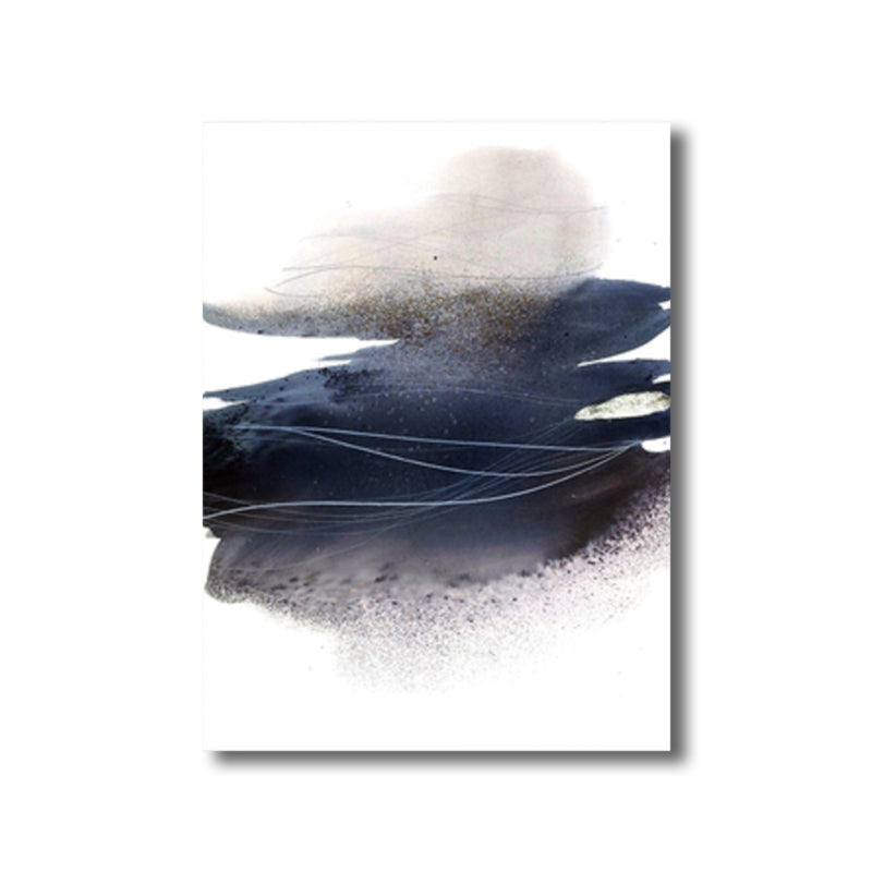 Brehn | Weiche Farbige Abstrakte Leinwanddruck Aquarell Zeitgenössische Kunst Texturiertes Gemälde für Schlafzimmer