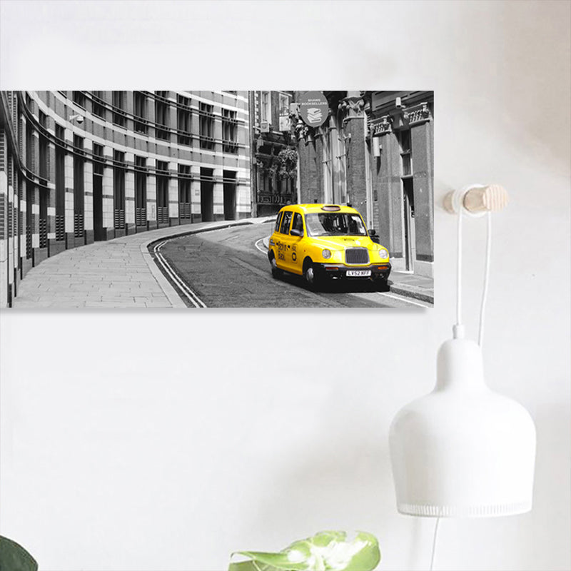 Brehn | Fahrzeug-Szene-Leinwanddruck strukturiert Vintage-Stil für Mädchenzimmer Malerei