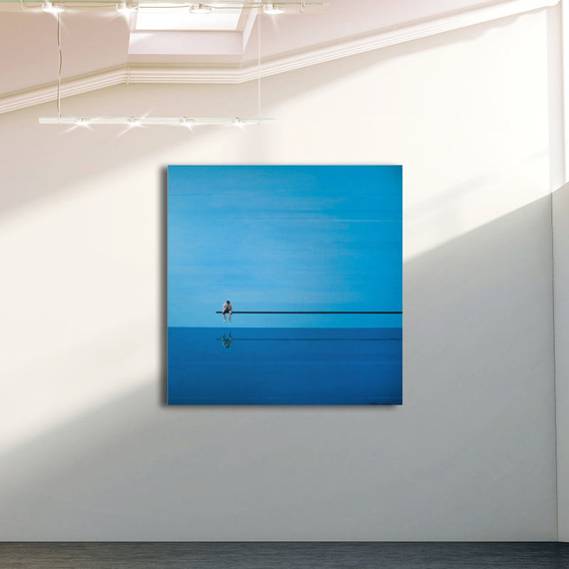 Brehn | Jungen und Meer Wanddekoration Pop Art Texturiertes Schlafzimmer Leinwandbild, Mehrere Größenoptionen
