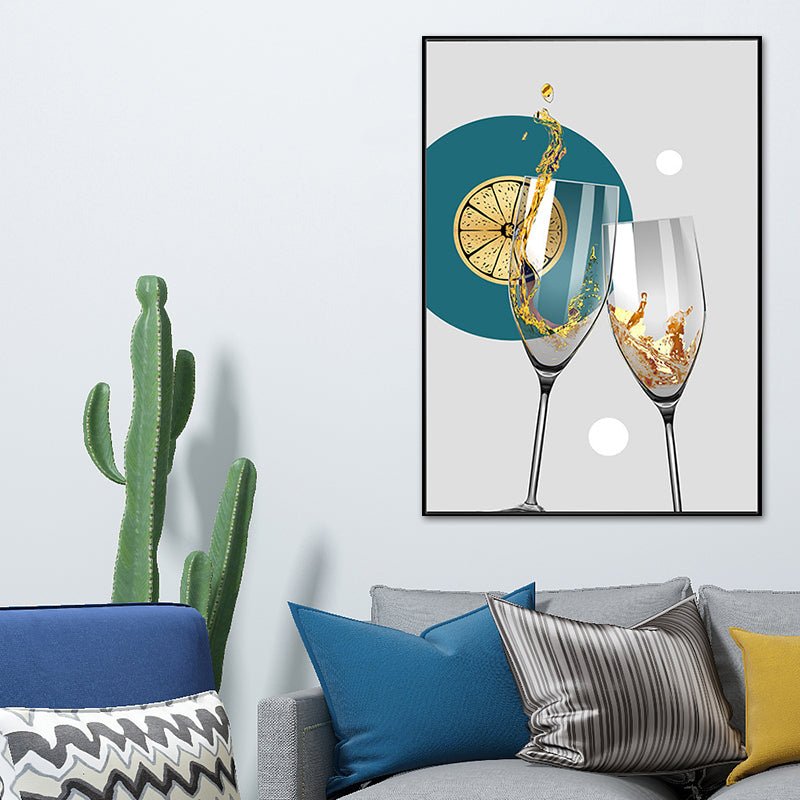 Brehn | Pastel Kleur Moderne Servies Schilderij voor Jongens Slaapkamer, Meerdere Maten Beschikbaar