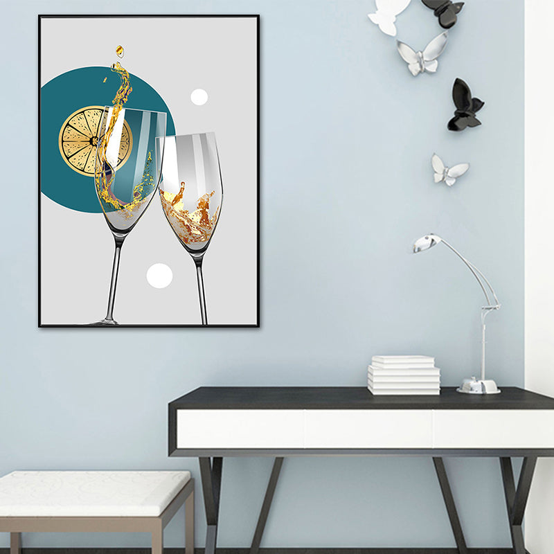 Brehn | Pastel Kleur Moderne Servies Schilderij voor Jongens Slaapkamer, Meerdere Maten Beschikbaar