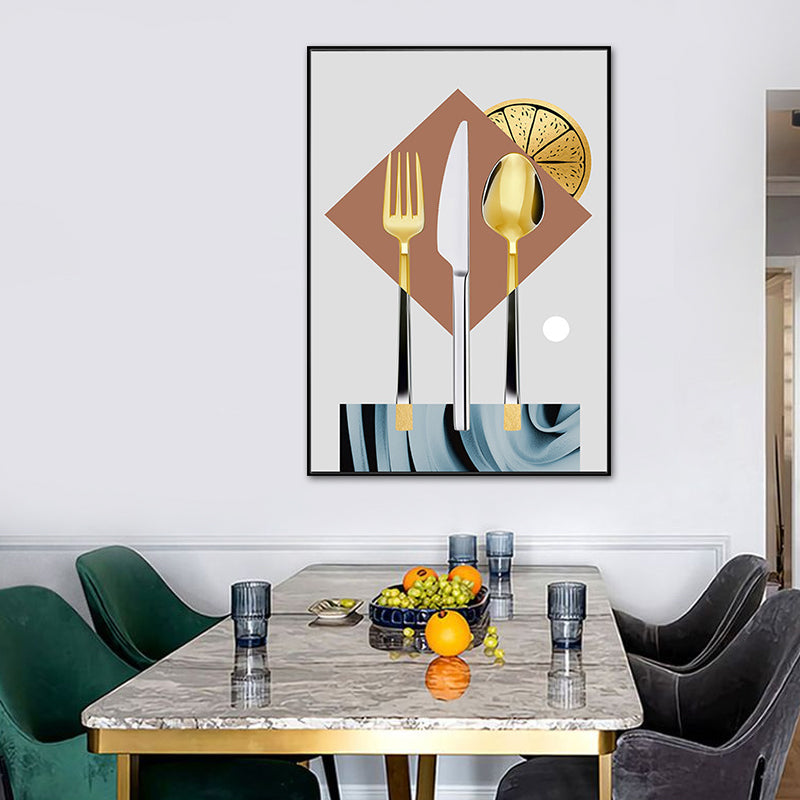 Brehn | Pastel Kleur Moderne Servies Schilderij voor Jongens Slaapkamer, Meerdere Maten Beschikbaar