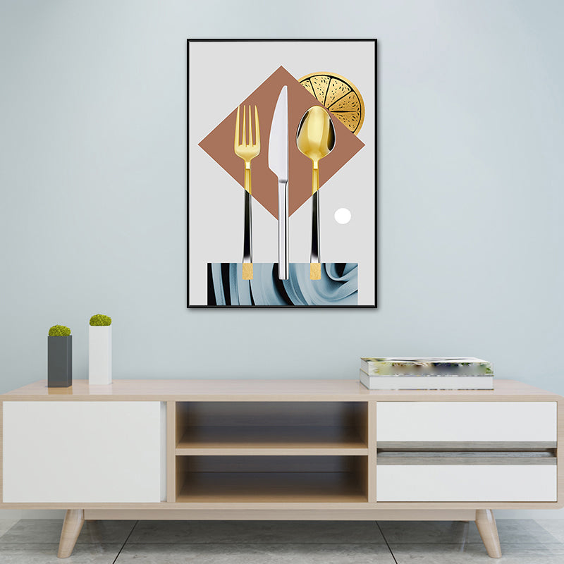Brehn | Pastel Kleur Moderne Servies Schilderij voor Jongens Slaapkamer, Meerdere Maten Beschikbaar