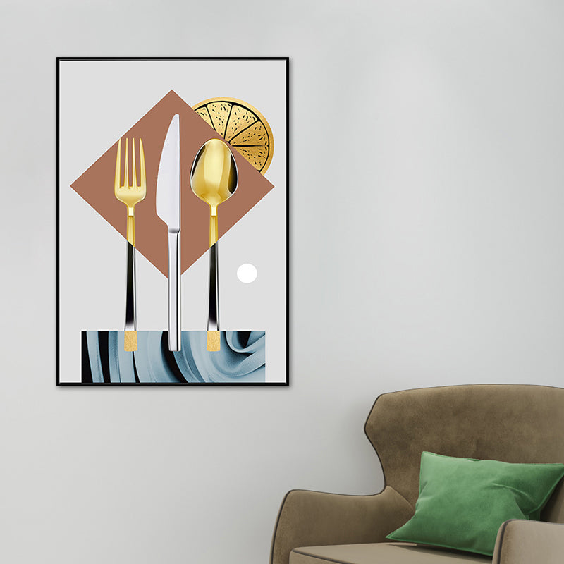 Brehn | Pastel Kleur Moderne Servies Schilderij voor Jongens Slaapkamer, Meerdere Maten Beschikbaar