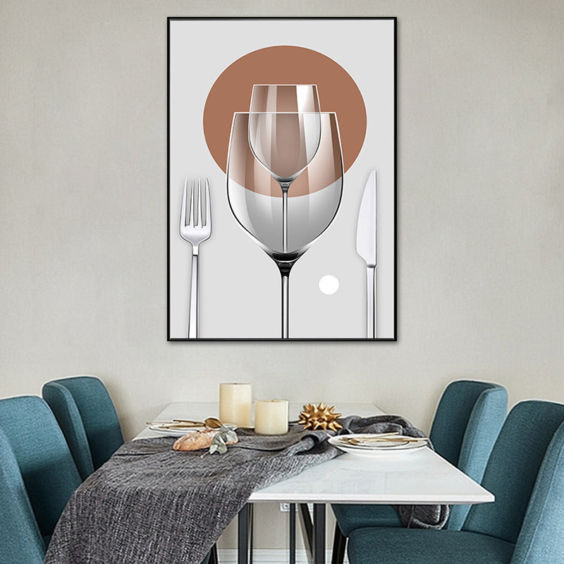 Brehn | Pastel Kleur Moderne Servies Schilderij voor Jongens Slaapkamer, Meerdere Maten Beschikbaar