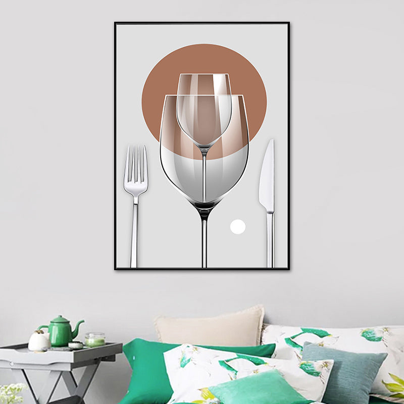 Brehn | Pastel Kleur Moderne Servies Schilderij voor Jongens Slaapkamer, Meerdere Maten Beschikbaar