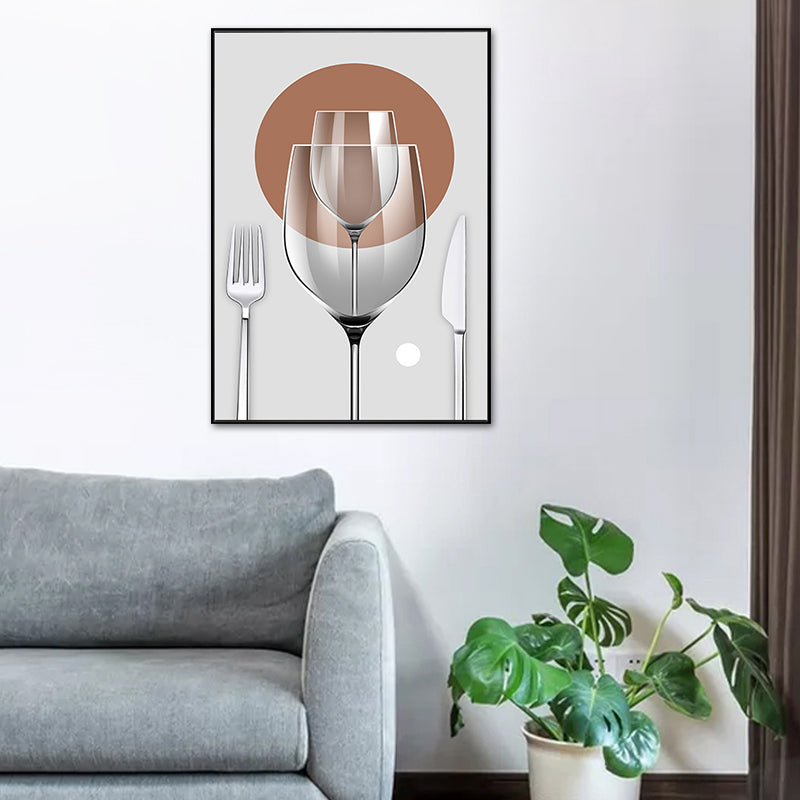 Brehn | Pastel Kleur Moderne Servies Schilderij voor Jongens Slaapkamer, Meerdere Maten Beschikbaar
