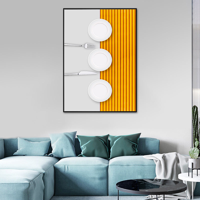 Brehn | Pastel Kleur Moderne Servies Schilderij voor Jongens Slaapkamer, Meerdere Maten Beschikbaar