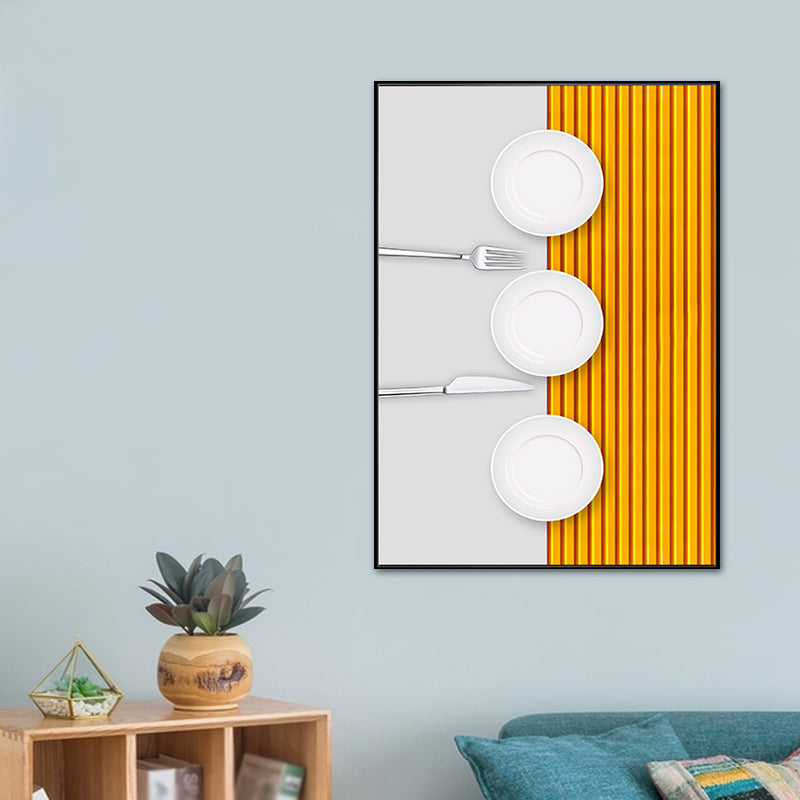 Brehn | Pastel Kleur Moderne Servies Schilderij voor Jongens Slaapkamer, Meerdere Maten Beschikbaar