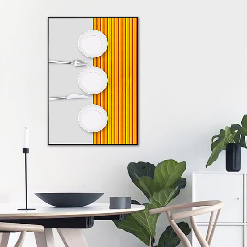 Brehn | Pastel Kleur Moderne Servies Schilderij voor Jongens Slaapkamer, Meerdere Maten Beschikbaar