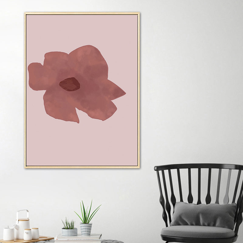 Brehn | Pink Flower Leinwand Wandkunst Texturiert Nordisch Wohnzimmer Wanddeko, Mehrere Größen