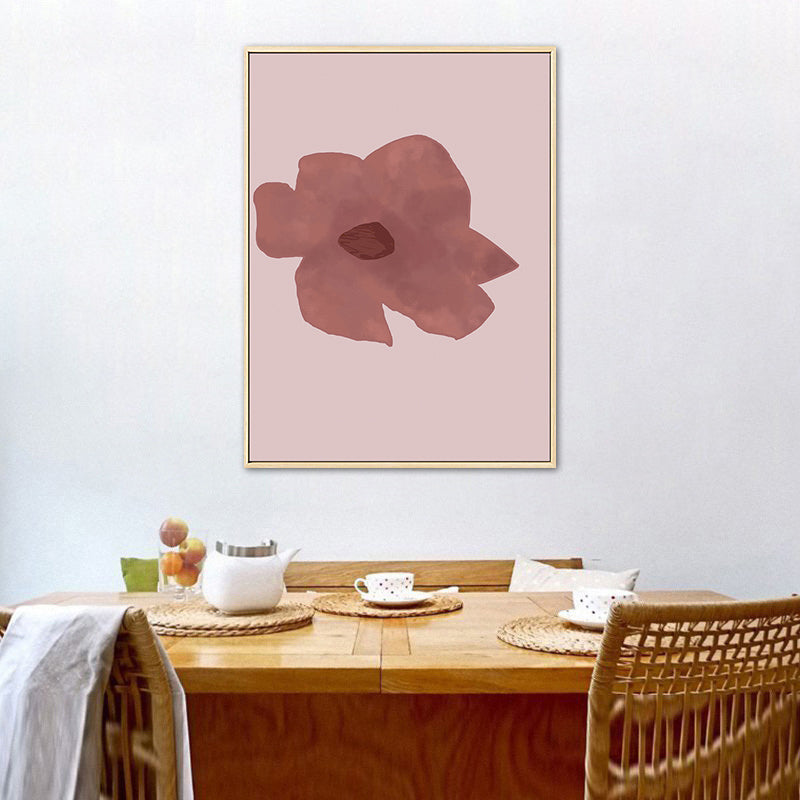 Brehn | Pink Flower Leinwand Wandkunst Texturiert Nordisch Wohnzimmer Wanddeko, Mehrere Größen