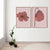 Brehn | Pink Flower Leinwand Wandkunst Texturiert Nordisch Wohnzimmer Wanddeko, Mehrere Größen