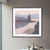 Brehn | Bergsee Landschaft Leinwand Nordic Stil Texturiertes Wandkunst Dekor in Hellfarbe