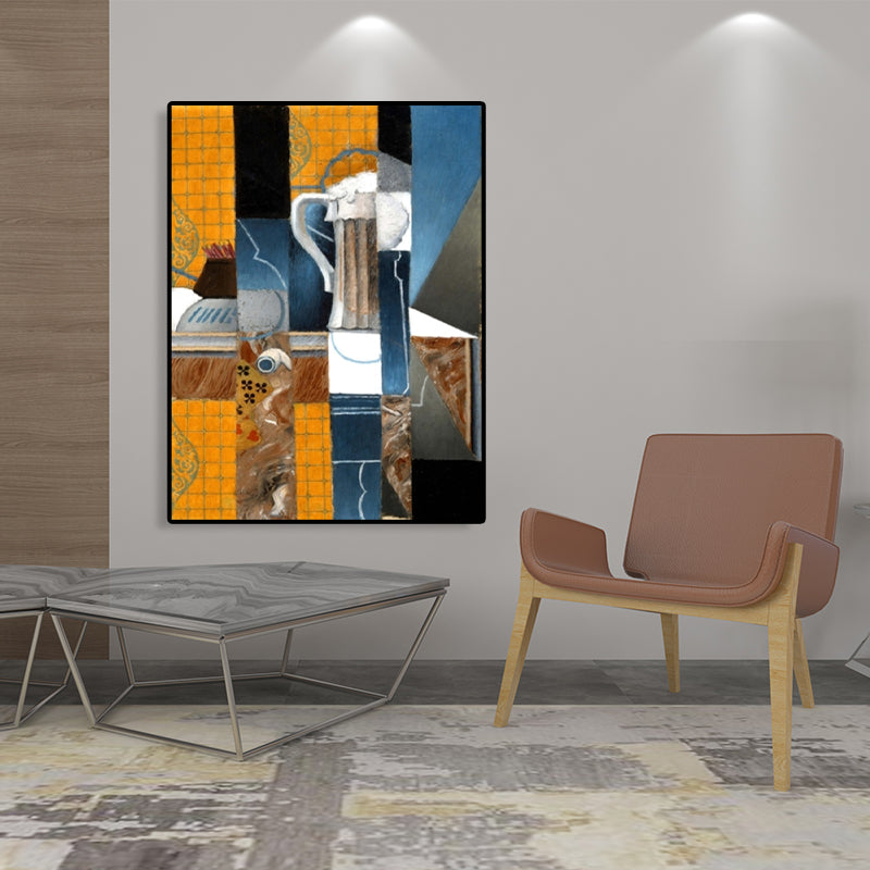 Brehn | Instruments Ölmalerei Kunstdruck Kubismus Stil Leinwand Wanddekoration, mehrere Größen