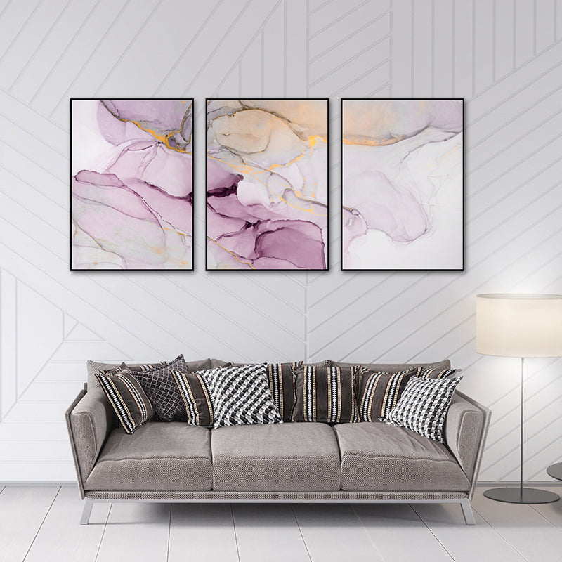 Brehn | Ombre-Muster-Malerei für Jungenzimmer in hellen Farben, mehrere Größen, Set aus drei