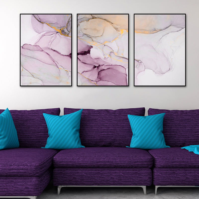 Brehn | Ombre-Muster-Malerei für Jungenzimmer in hellen Farben, mehrere Größen, Set aus drei