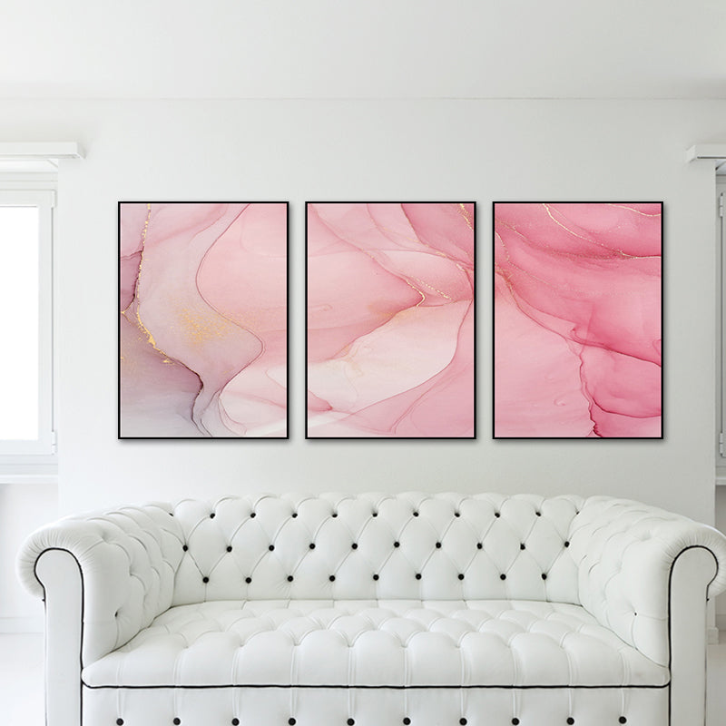 Brehn | Ombre-Muster-Malerei für Jungenzimmer in hellen Farben, mehrere Größen, Set aus drei