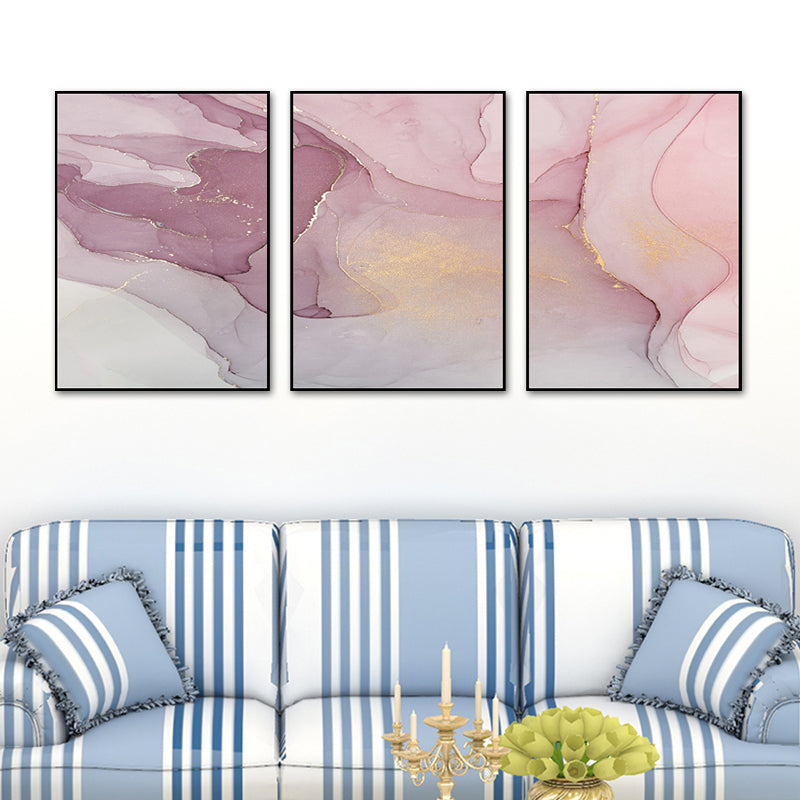 Brehn | Ombre-Muster-Malerei für Jungenzimmer in hellen Farben, mehrere Größen, Set aus drei